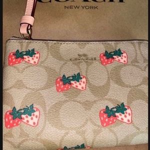 COPY - Coach strawberry wristlet